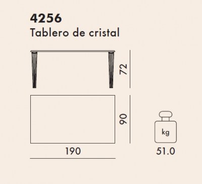TOPTOP Rectangular Ficha Tecnica 4256
